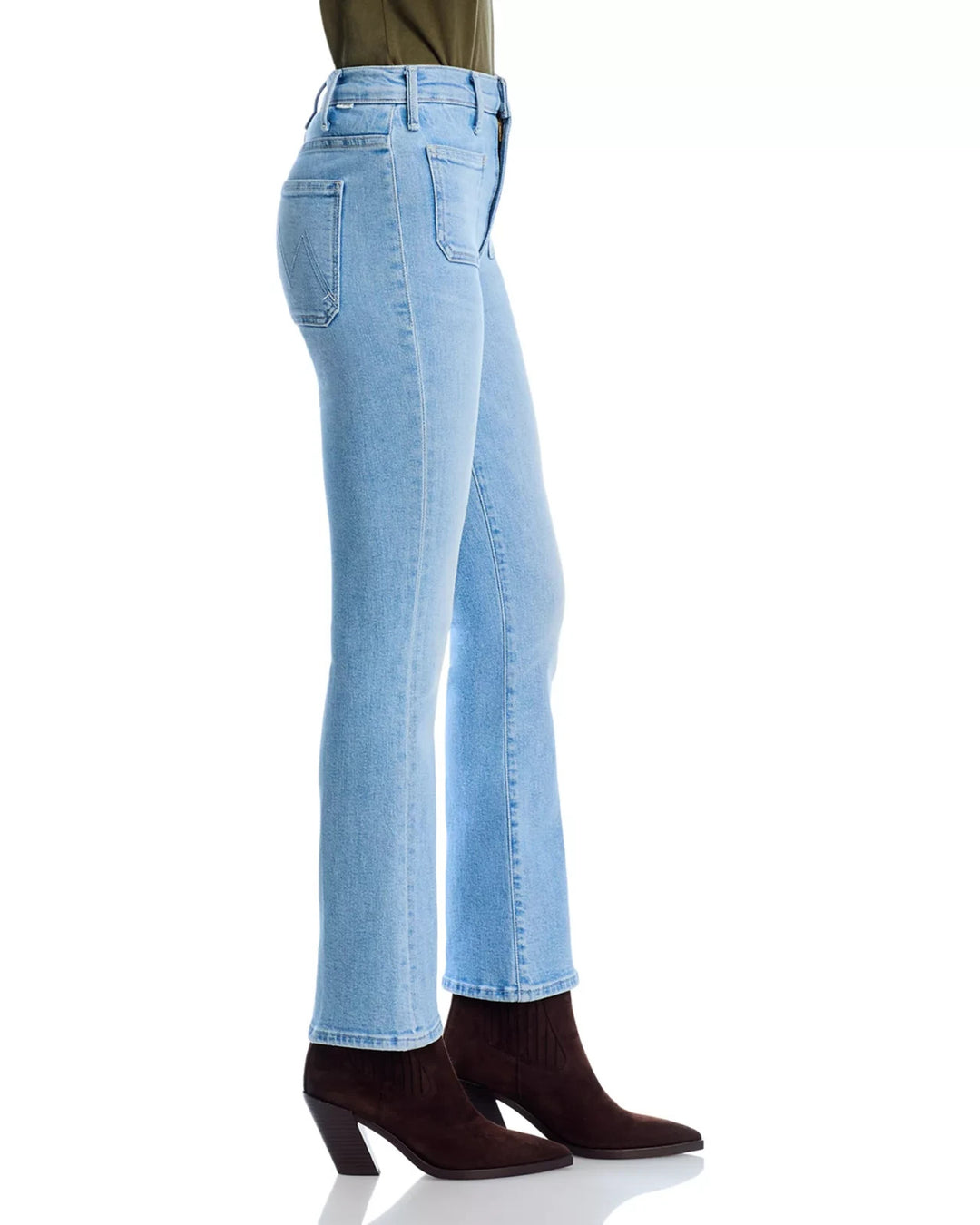 MOTHER Hustler Patch Pocket High Rise Ankle Jeans MSRP $268