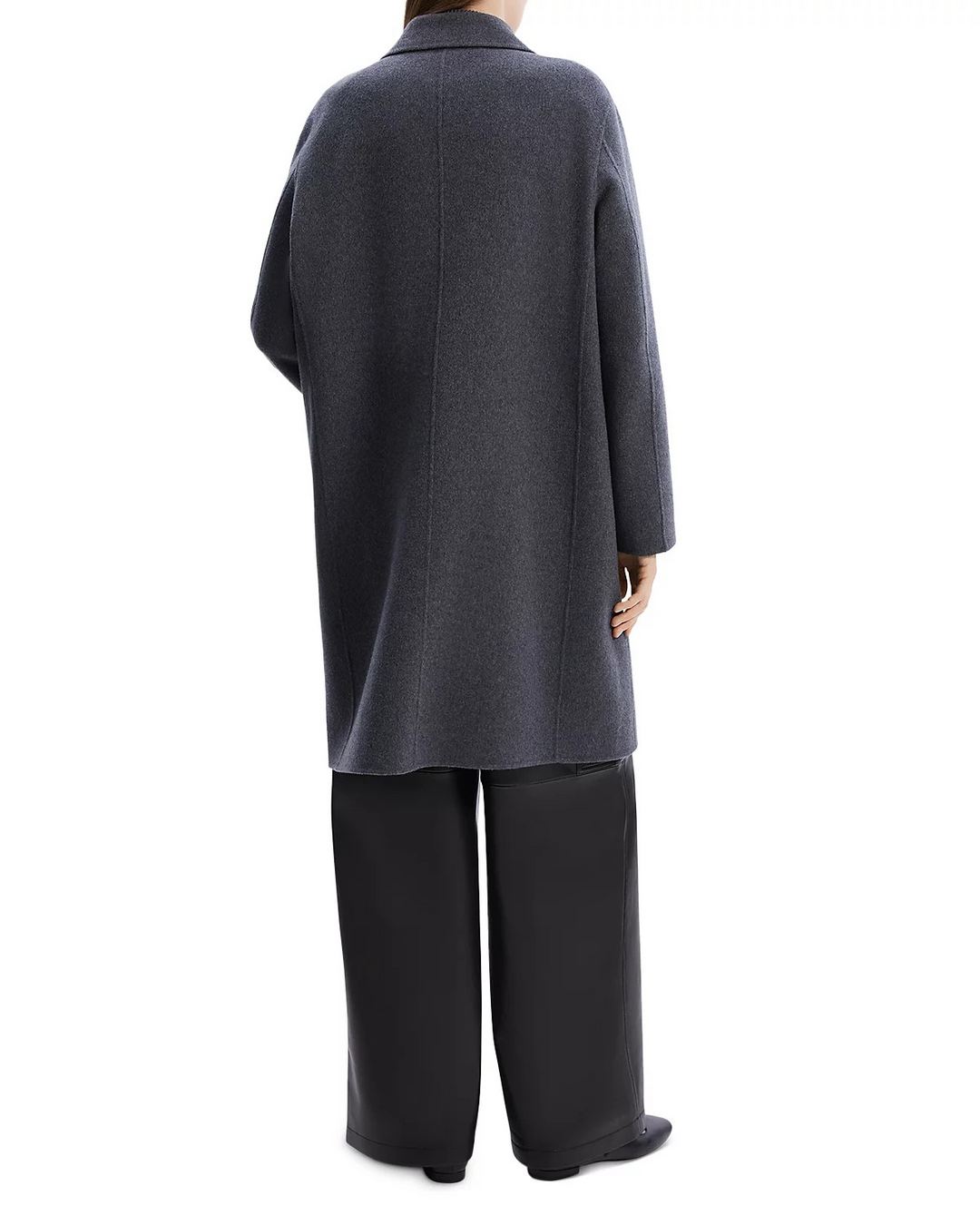 Theory Double-Breasted Coat in Wool-Blend Melton MSRP $995