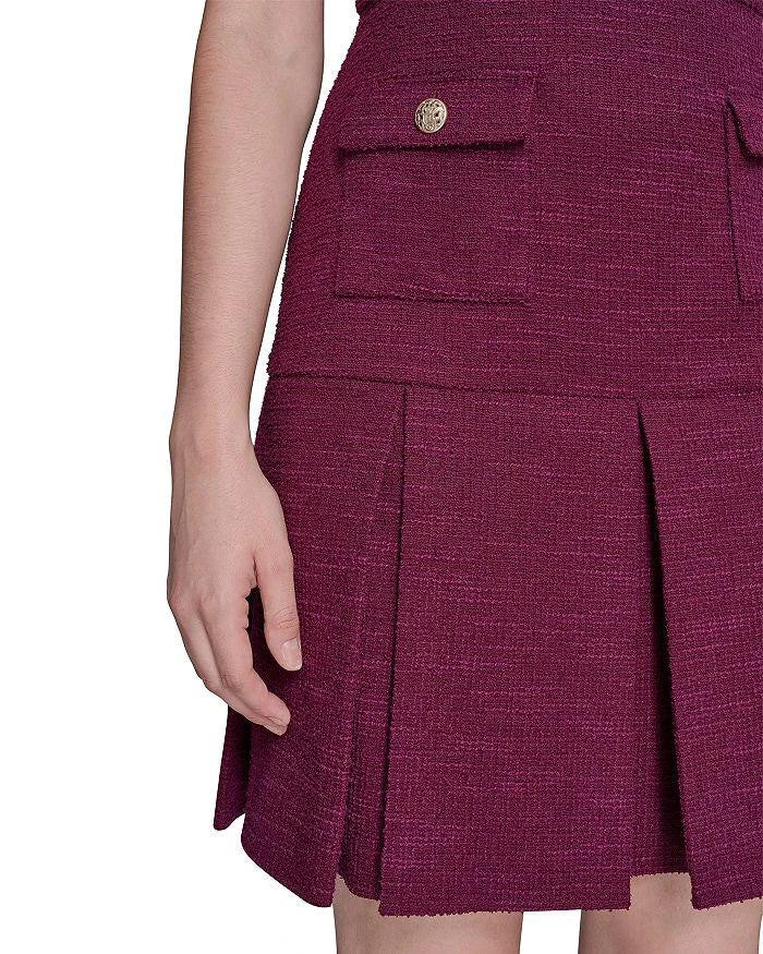 Karl Lagerfeld Paris Textured Tweed Square Neck Mini Dress MSRP $148