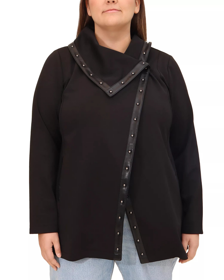 Bagatelle Plus Drape Collar Jacket MSRP $119