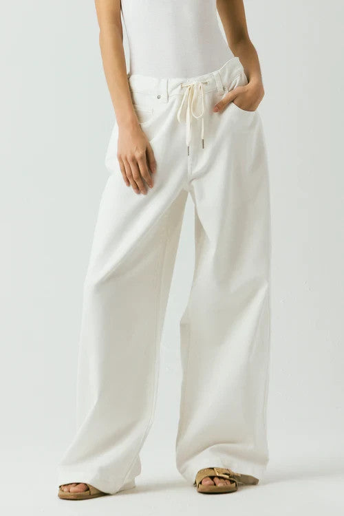 Blanknyc Low Rise Baggy Fit Twill Pants MSRP $128