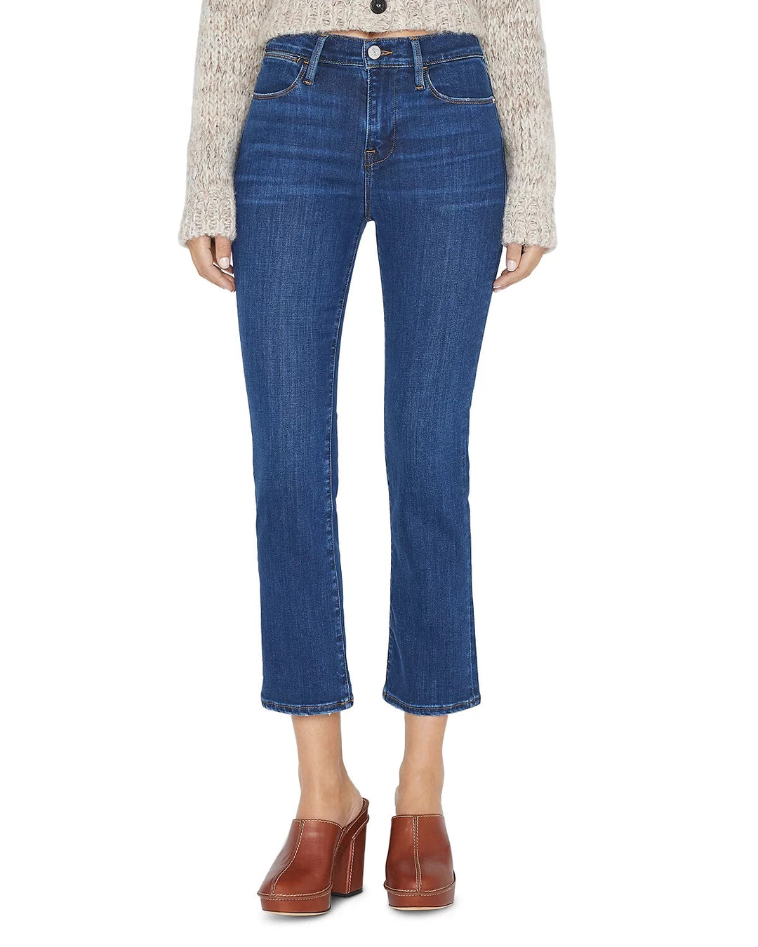 FRAME Le High Rise Straight Ankle Jeans MSRP $238