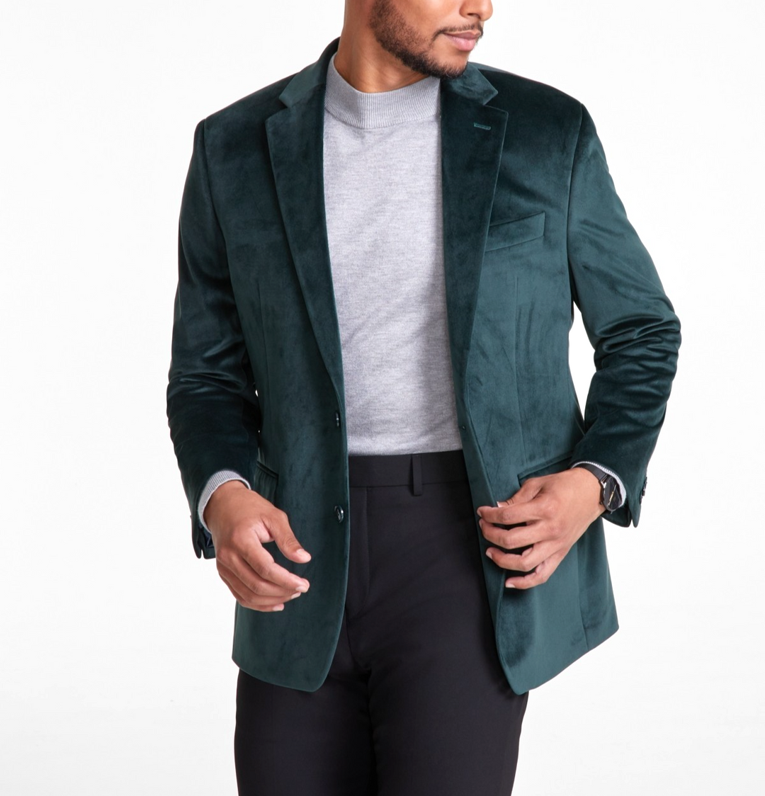 Michael Kors Men's Classic-Fit Velvet Sport Coat MSRP $295
