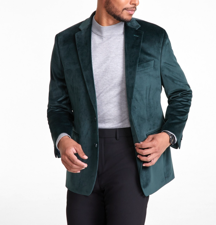 Michael Kors Men's Classic-Fit Velvet Sport Coat MSRP $295