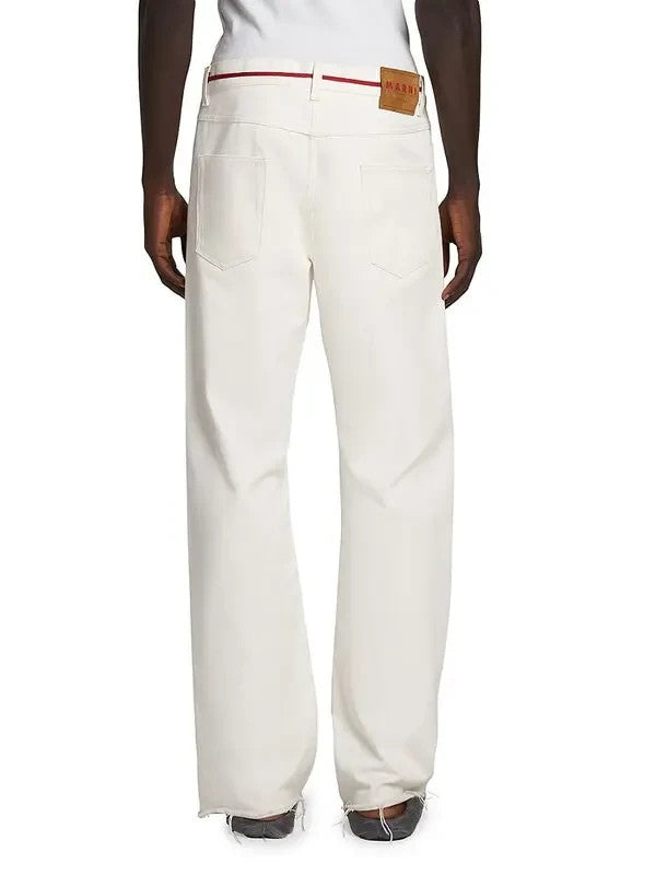 Marni Tie-Waist Straight-Leg Trousers MSRP $735