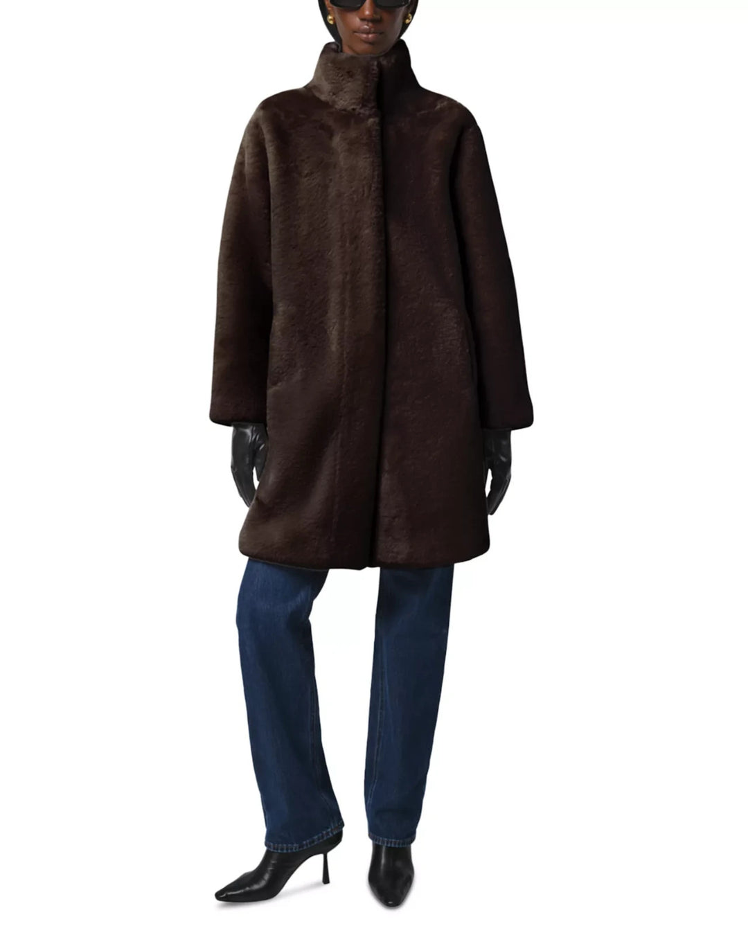 Apparis Blair Faux Fur Mid Length Coat MSRP $395
