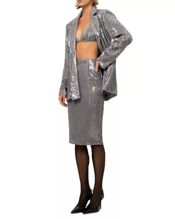 NONCHALANT LABEL Sylvie Sequined Blazer MSRP $690