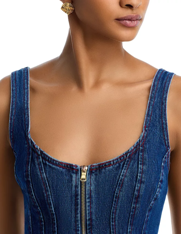 L'AGENCE Jaxyn Corset Zip Dress MSRP $515
