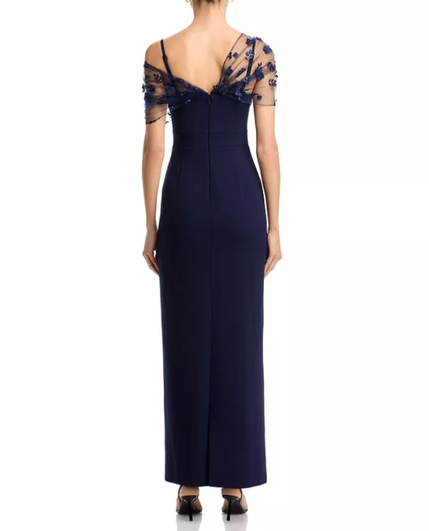 Eliza J Beaded Twist Overlay Gown MSRP $248