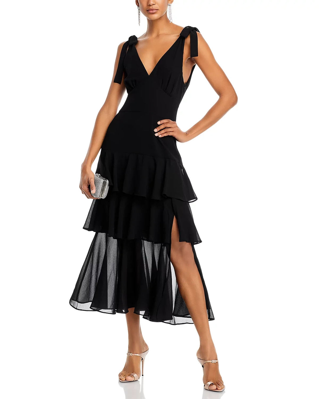 WAYF Hampton Tiered Midi Dress MSRP $128