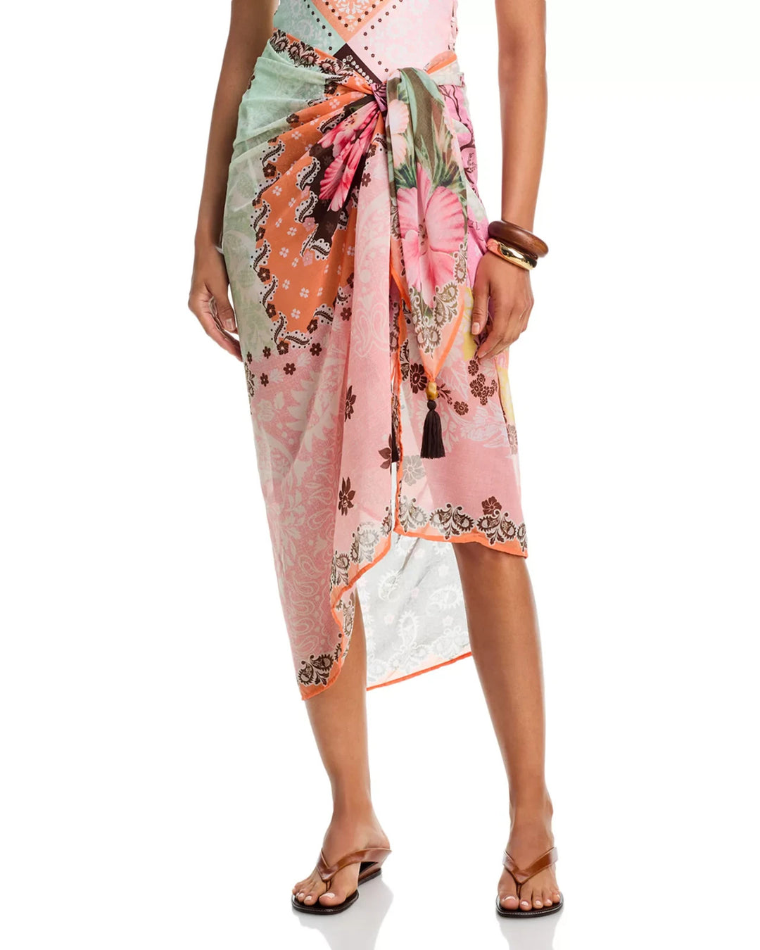 AQUA Designed by Agua Bendita Marine Pareo Cover Up MSRP $148