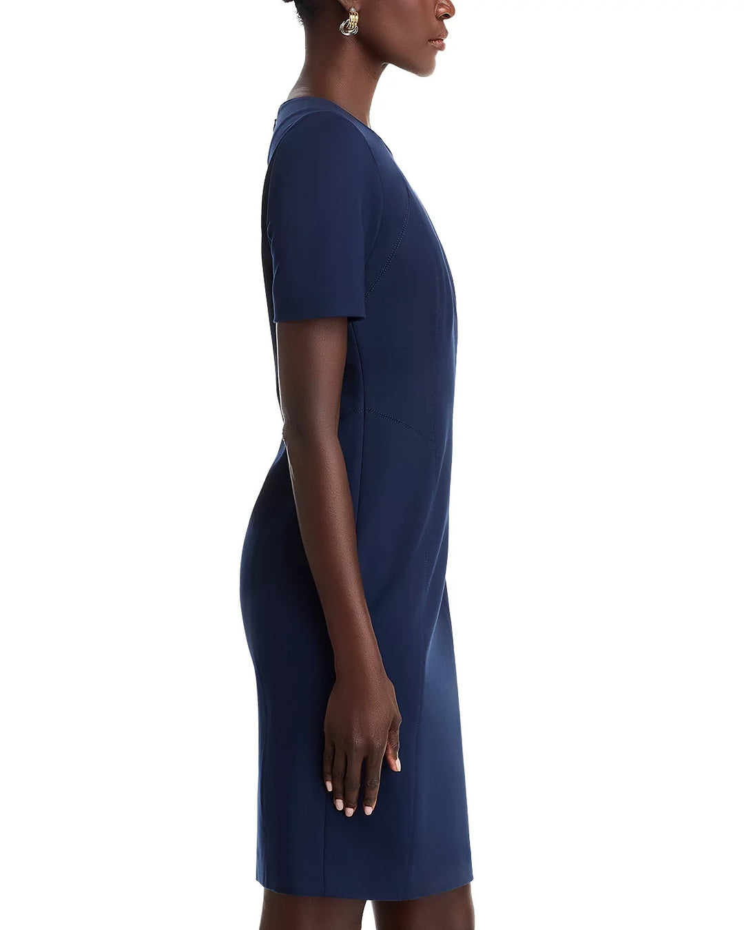 T Tahari Judianne Short Sleeve Fitted Sheath Dress MSRP $98
