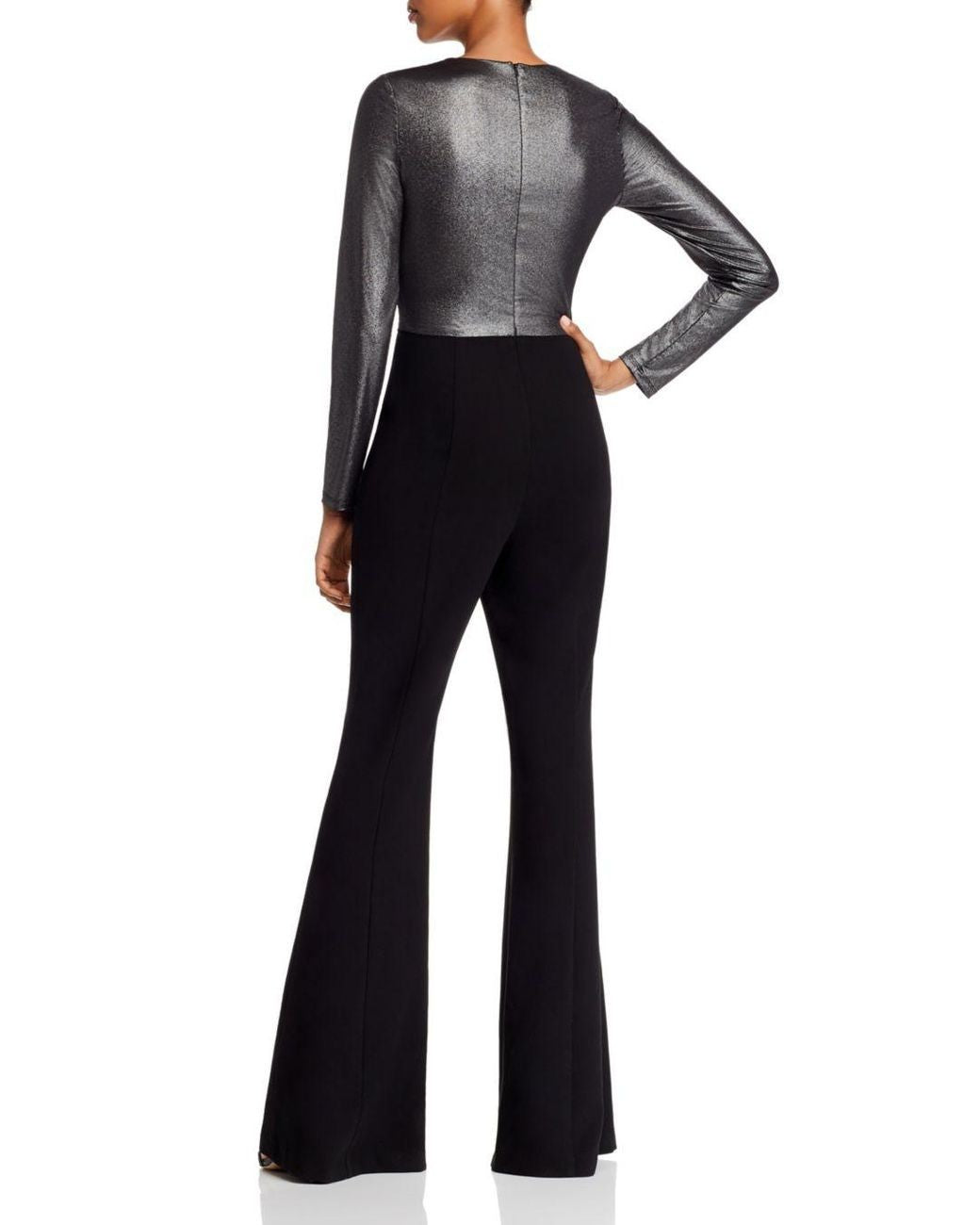 Black Halo Angie Metallic Cutout Combo Jumpsuit MSRP $415
