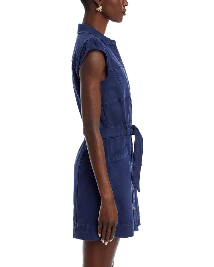 PAIGE Jaxsyn Belted Mini Shirt Dress MSRP $249