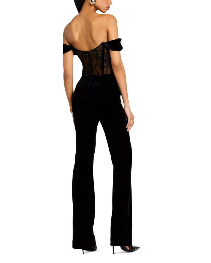 Retrofete Leni Velvet Lace Jumpsuit MSRP $658