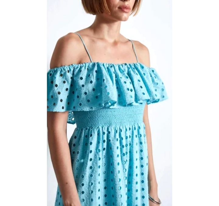 Tahari Eyelet MIDI Dress MSRP $148