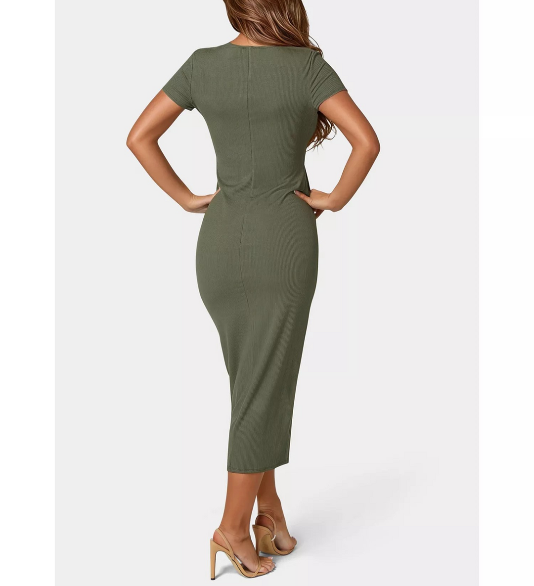 Bebe Women's Rib Maxi T-Shirt Dress MSRP $98