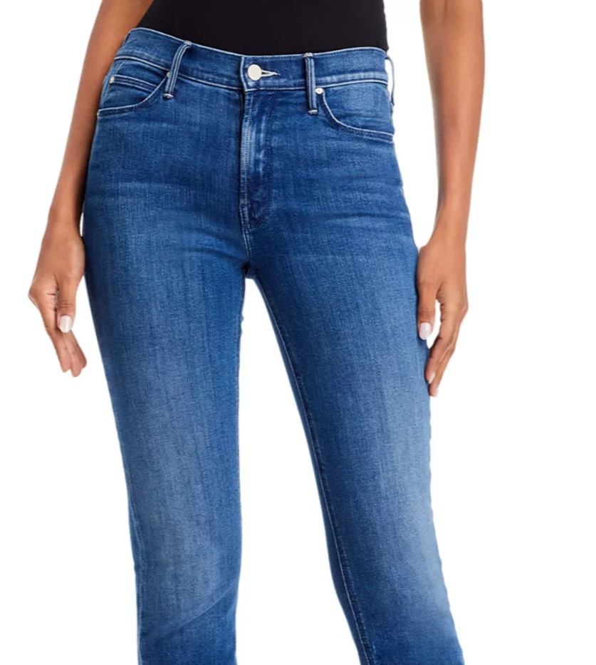 MOTHER The Mid Rise Dazzler Ankle Straight Jeans MSRP $238