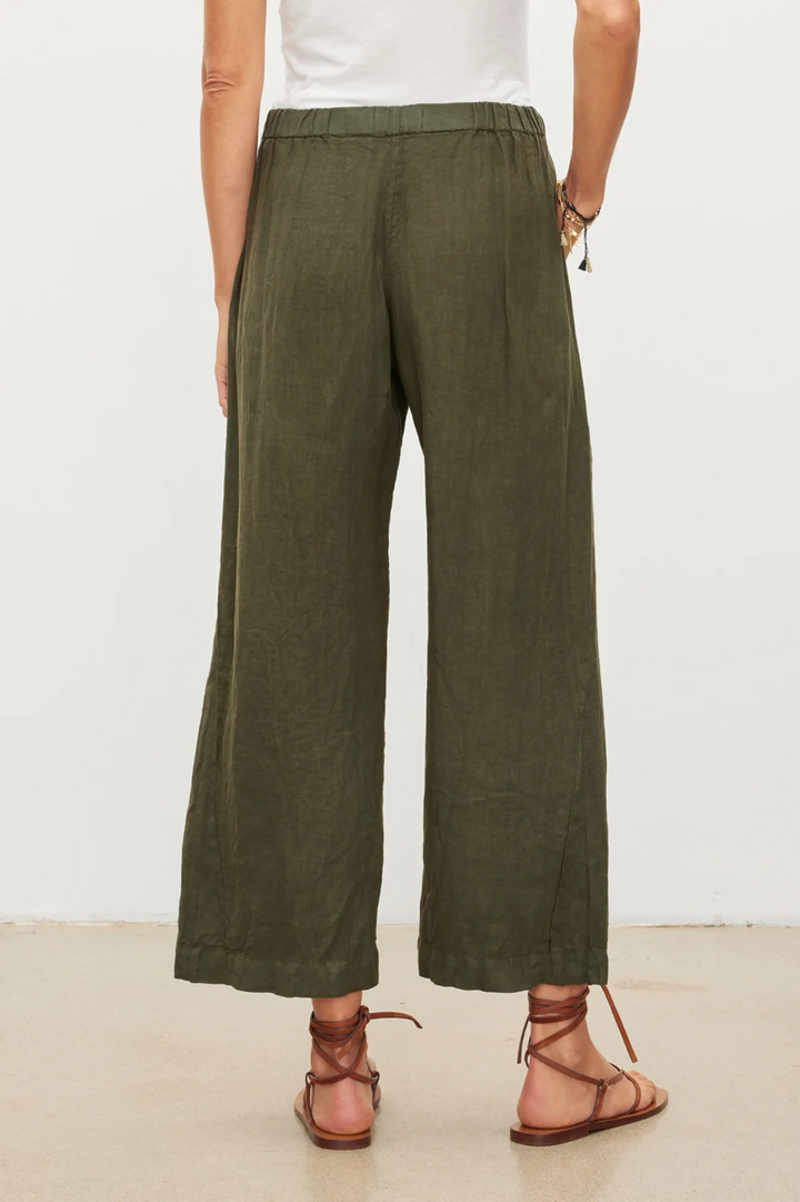 Velvet by Graham & Spencer Lola Pull On Linen Pants MSRP $189