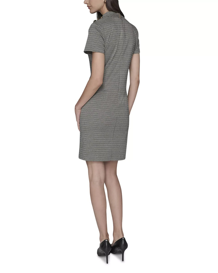 KARL LAGERFELD PARIS Mini Houndstooth Print Dress  MSRP $138
