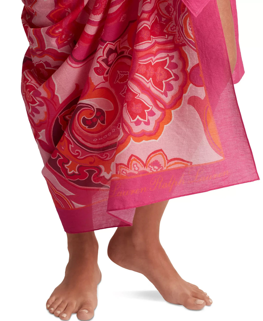 Lauren Ralph Lauren Tied Border Pareo Cover-Up MSRP $120