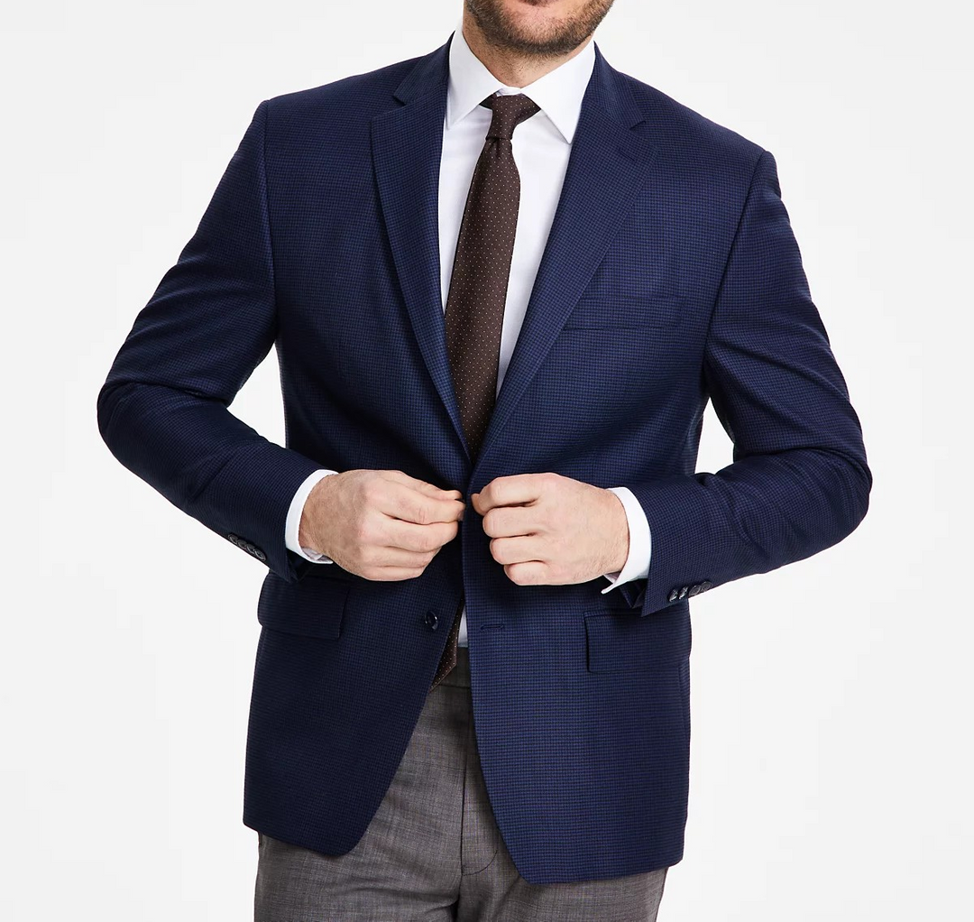 Michael Kors Men's Classic-Fit Houndstooth Sport Coat MSRP $295