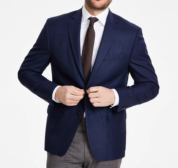 Michael Kors Men's Classic-Fit Houndstooth Sport Coat MSRP $295