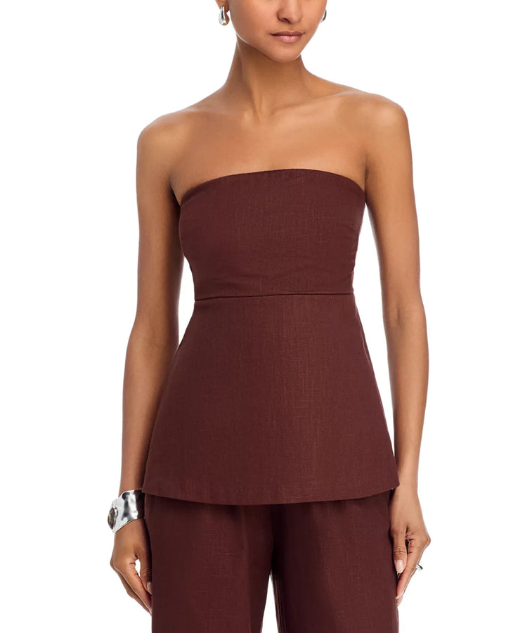 Lucy Paris Barbara Smocked Strapless Top MSRP $68