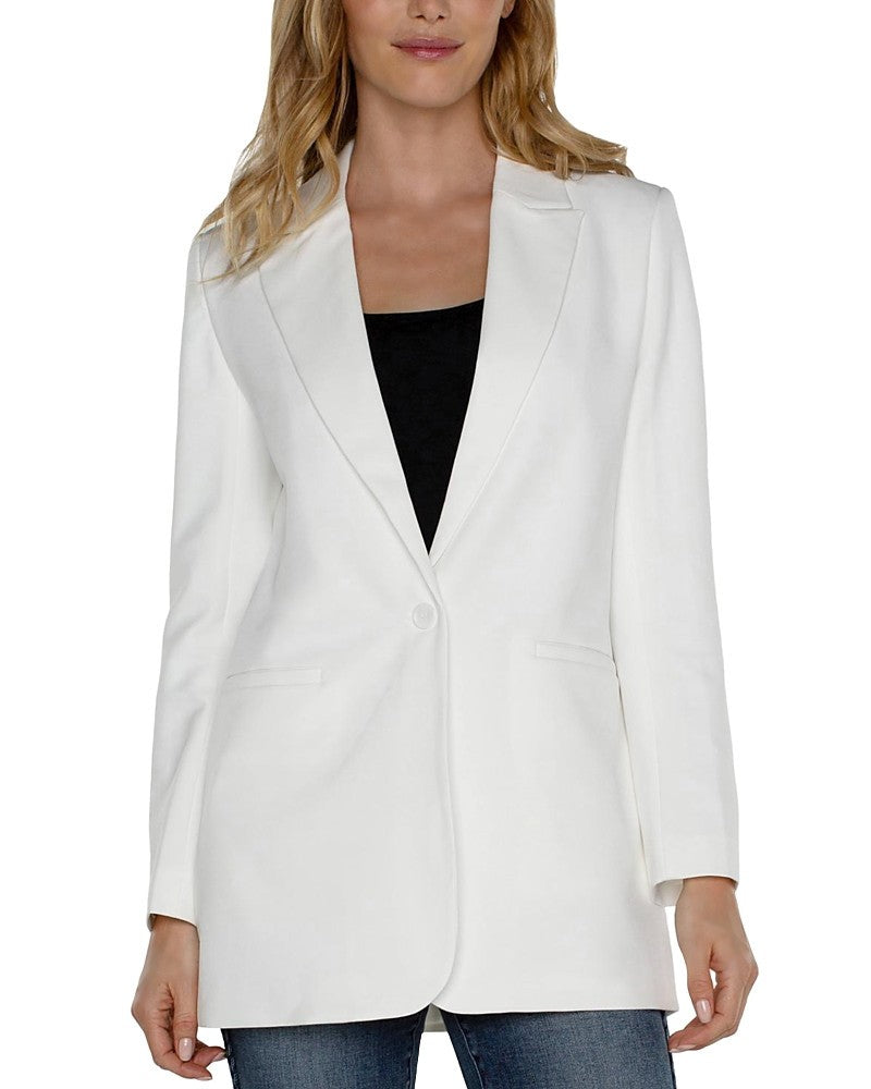 Liverpool Los Angeles Button Front Oversized Blazer MSRP $129