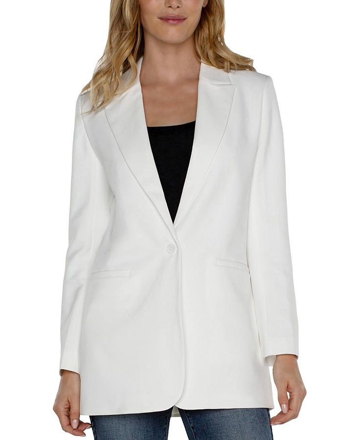 Liverpool Los Angeles Button Front Oversized Blazer MSRP $129