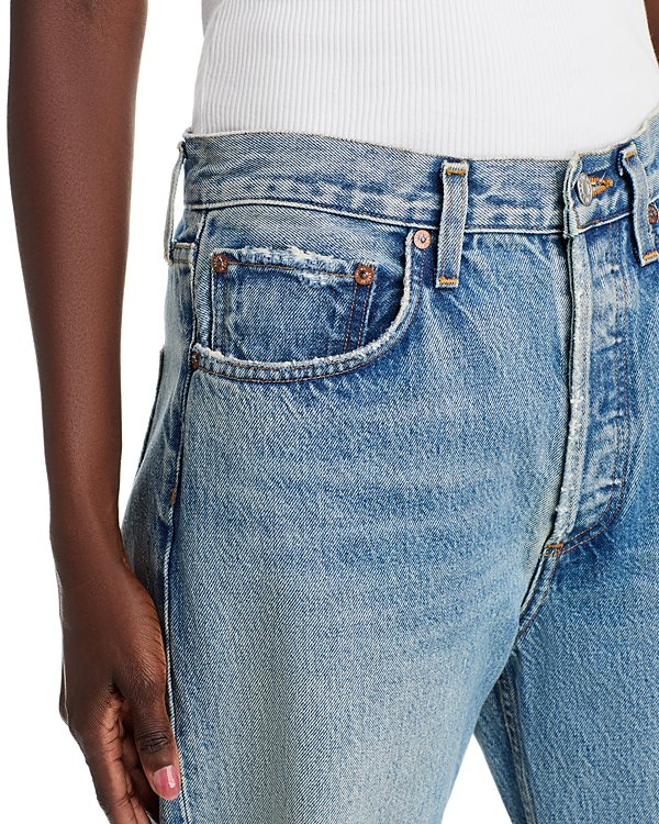 AGOLDE Kelly Distressed High Rise Straight Jeans MSRP $268