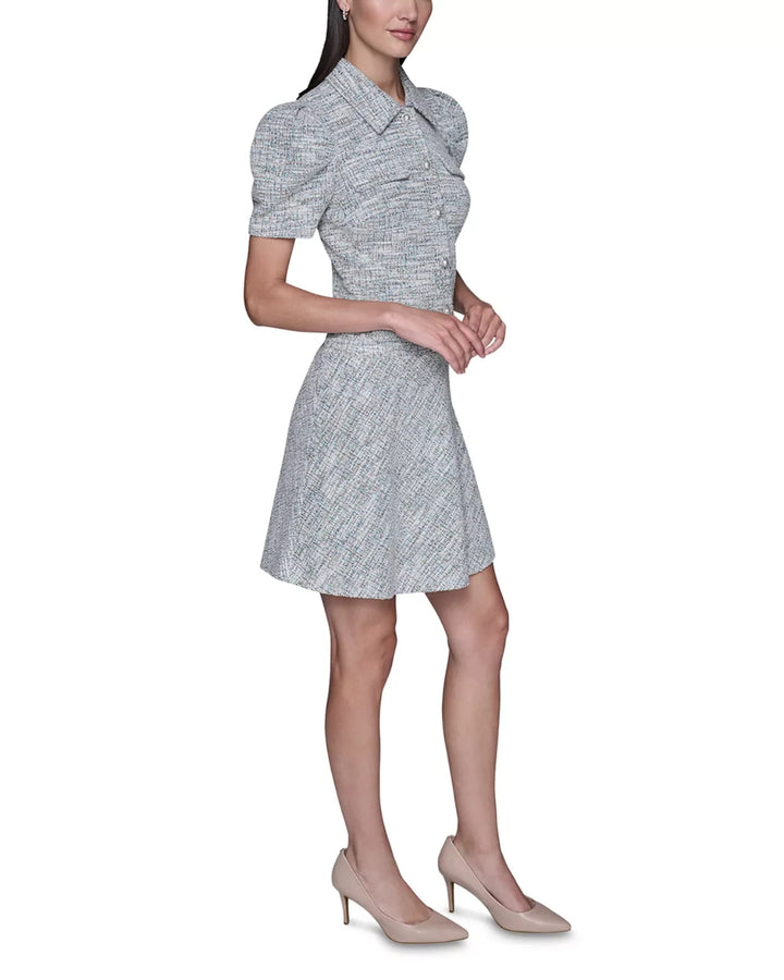 KARL LAGERFELD PARIS Tweed Knit A Line Dress MSRP $179