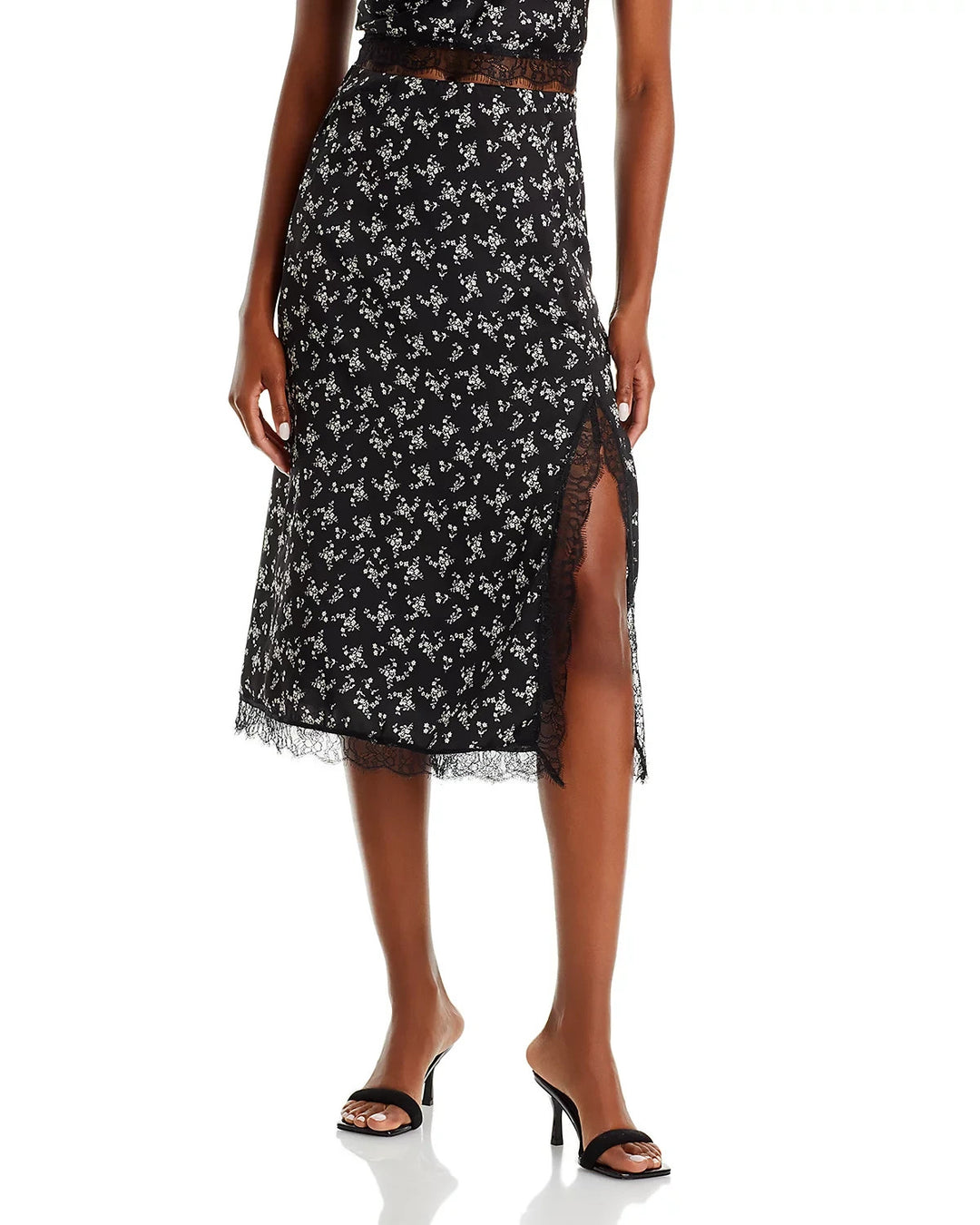 Lucy Paris Reza Lace Trim Skirt MSRP $88