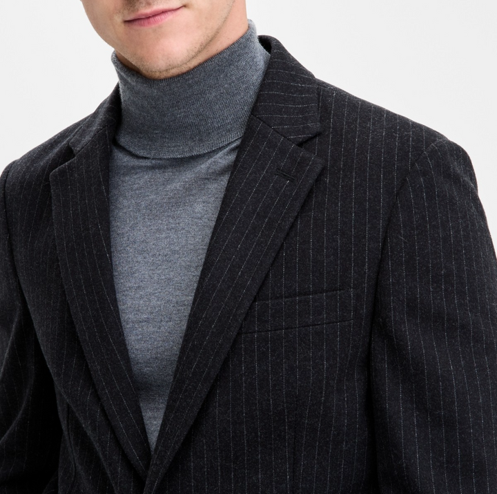 Tommy Hilfiger Men's Modern-Fit Wool Pinstripe Suit Separate Jacket MSRP $450