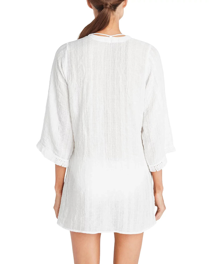 Robin Piccone Natalie Front Tie Tunic Swim Cover-Up MSRP $94