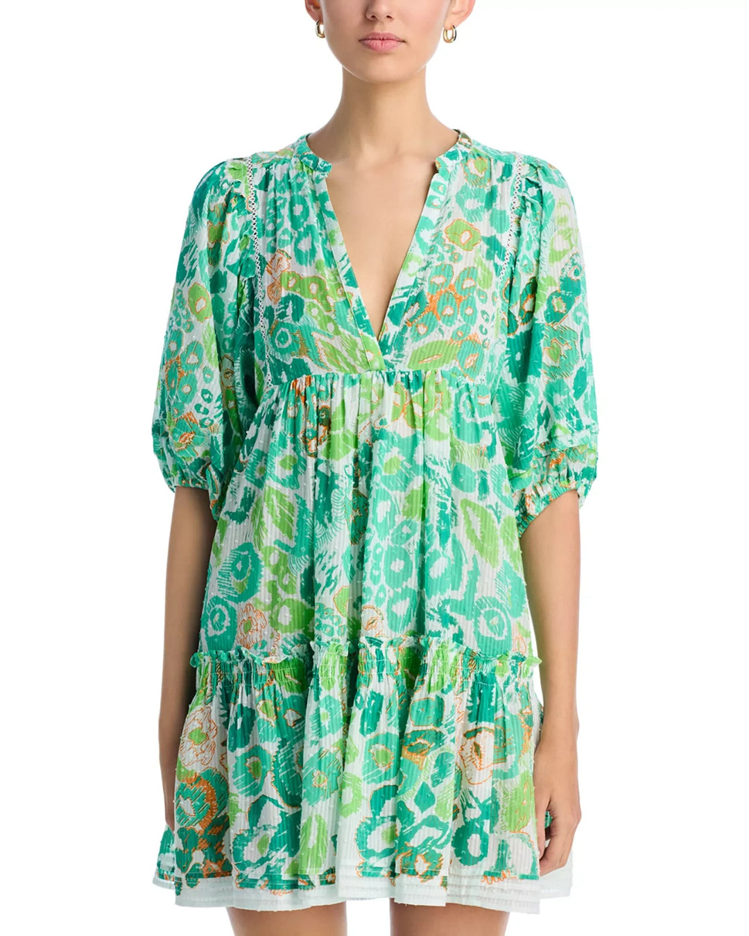 Poupette St. Barth Aria Empire Waist Mini Dress MSRP $340