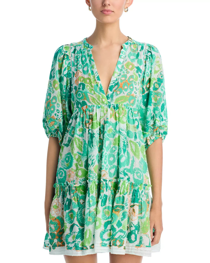Poupette St. Barth Aria Empire Waist Mini Dress MSRP $340