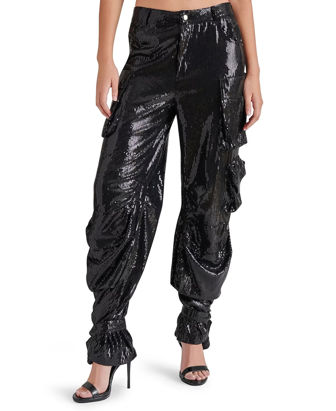STEVE MADDEN Duo Sequin Cargo Pants MSRP $139