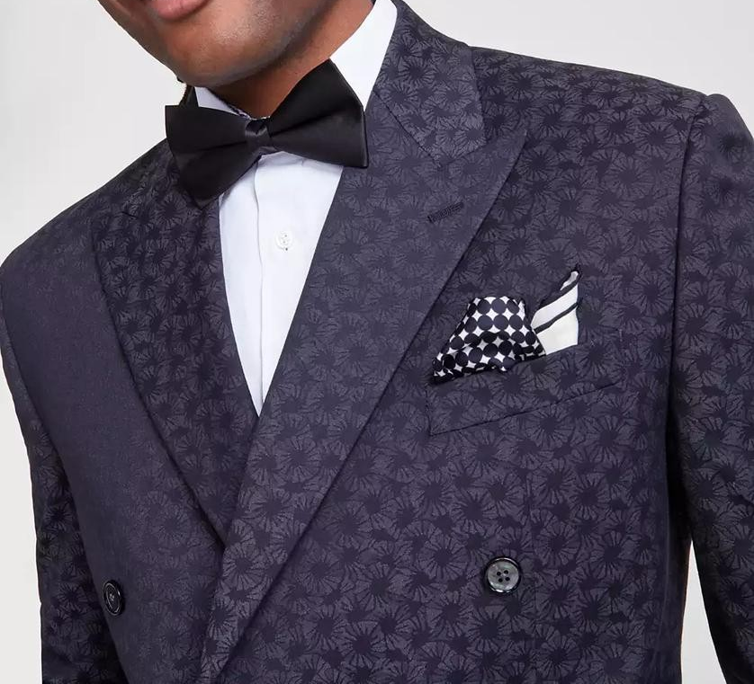 Tayion Collection Men's Classic-Fit Jacquard Dinner Jacket MSRP $360