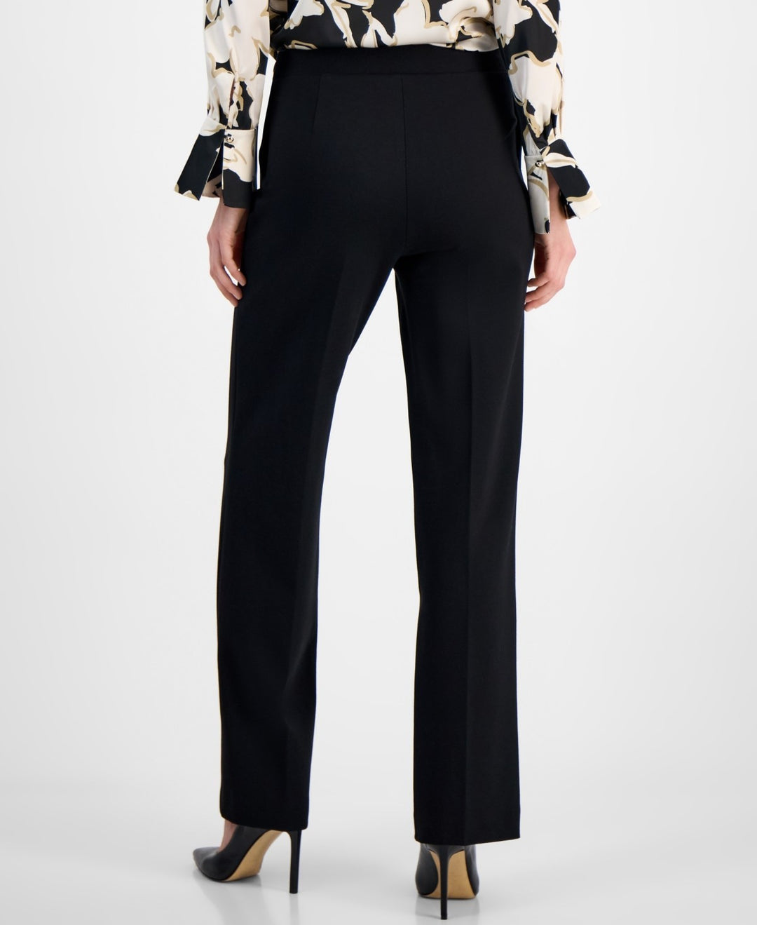 Anne Klein Sailor-Pocket Mid-Rise Wide-Leg Pants MSRP $99