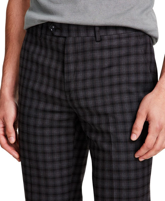 Bar III Slim-Fit Check Suit Pants MSRP $175