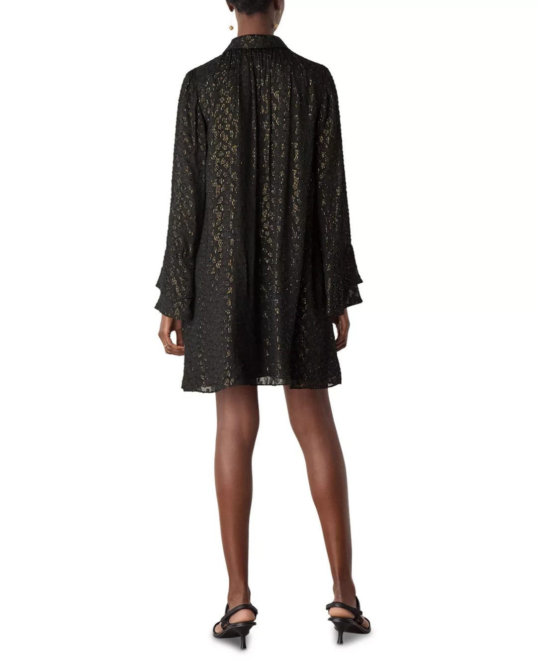 Whistles Metallic Dobby Mini Dress MSRP $359
