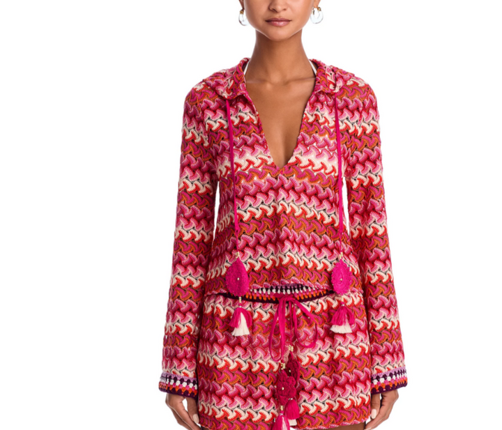 Ramy Brook Cline Cover Up Hoodie MSRP $245