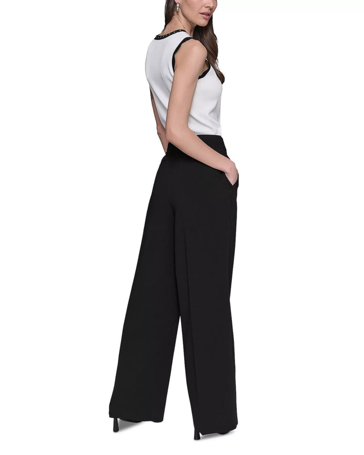 KARL LAGERFELD PARIS Essential Wide Leg Pants MSRP $109