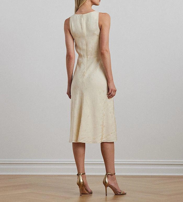 Lauren Ralph Lauren Women's Floral Jacquard Sleeveless Dress MSRP $225