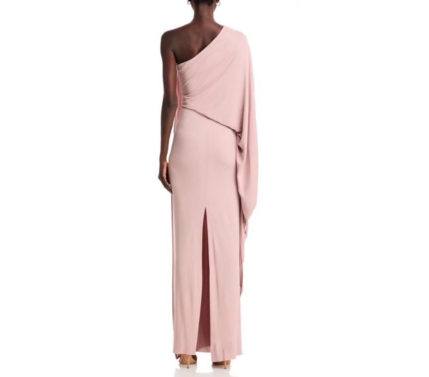 NAOMI x BOSS 2.0 Escapa Draped One Shoulder Gown MSRP $495