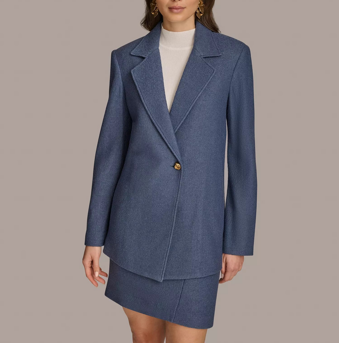 Donna Karan New York Women's Wool-Blend One-Button Blazer MSRP $199