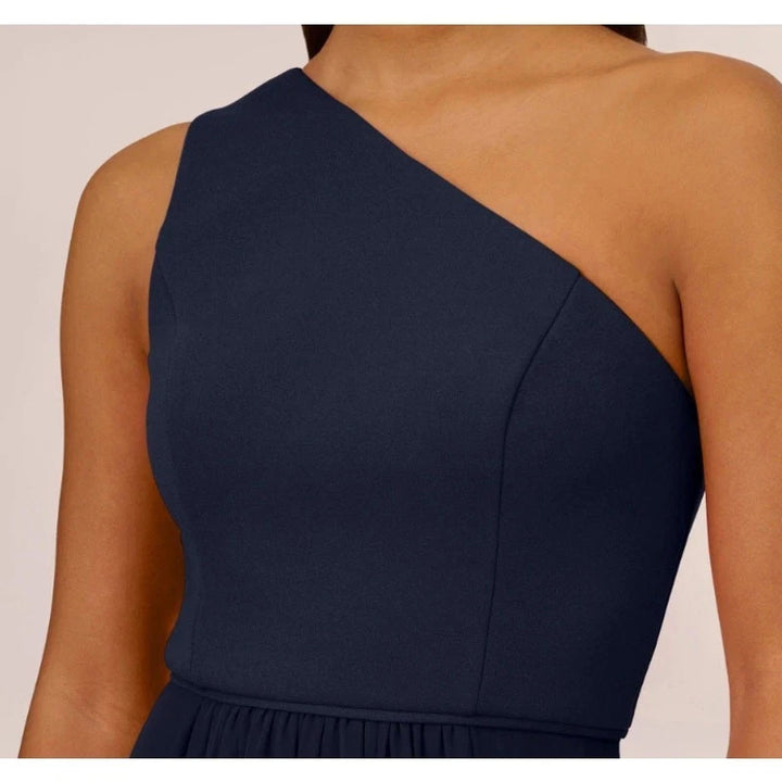 Adrianna Papell One-Shoulder Chiffon Gown MSRP $139
