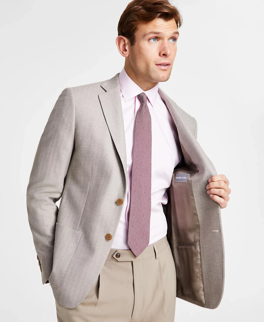 Michael Kors Men's Classic Fit Herringbone Woven Sport Coat MSRP $295