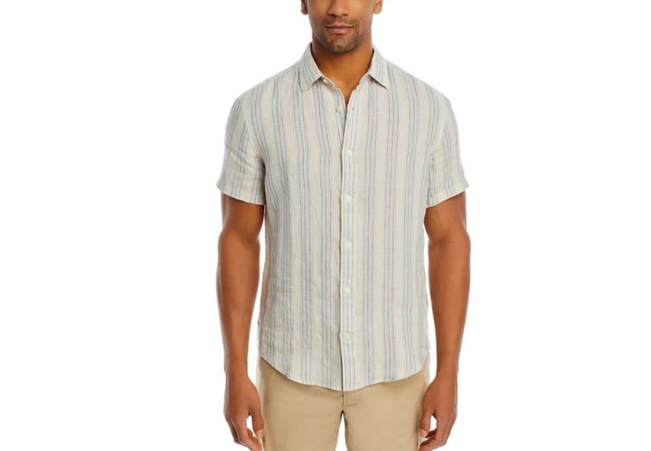 The Men's Store Linen Short Sleeve Button Down Shirt MSRP $98